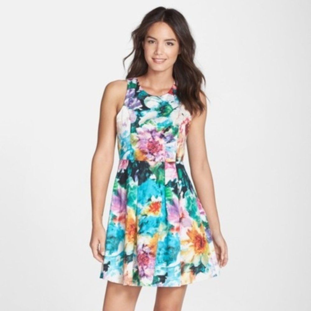 Felicity & Coco multi Color tie dye sundress M